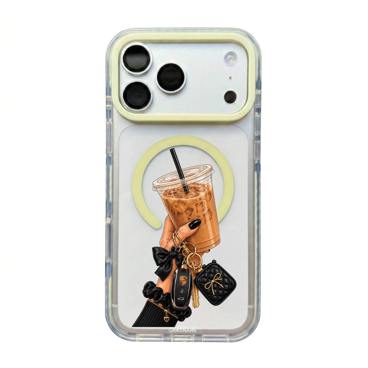 قاب قهوه خنک Cool Coffee با مگ سیف قاب ناب ghabnaab آیفون
